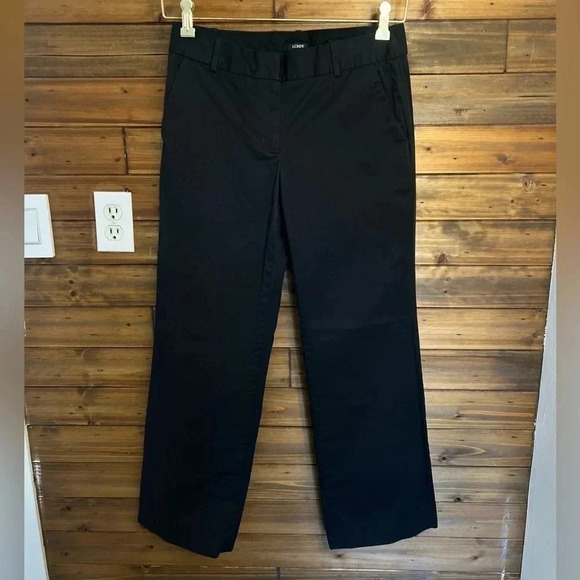 J.Crew café trouser size 4 black ankle slacks great condition - Picture 2 of 7
